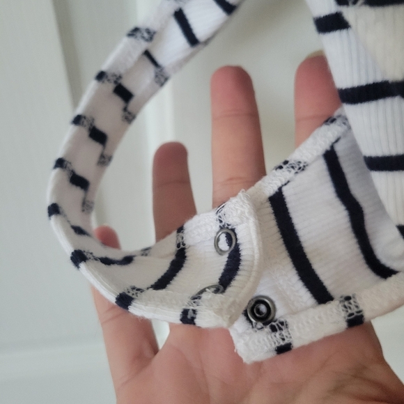 Abercrombie Striped Sleeveless Polo Bodysuit M - Picture 5 of 7